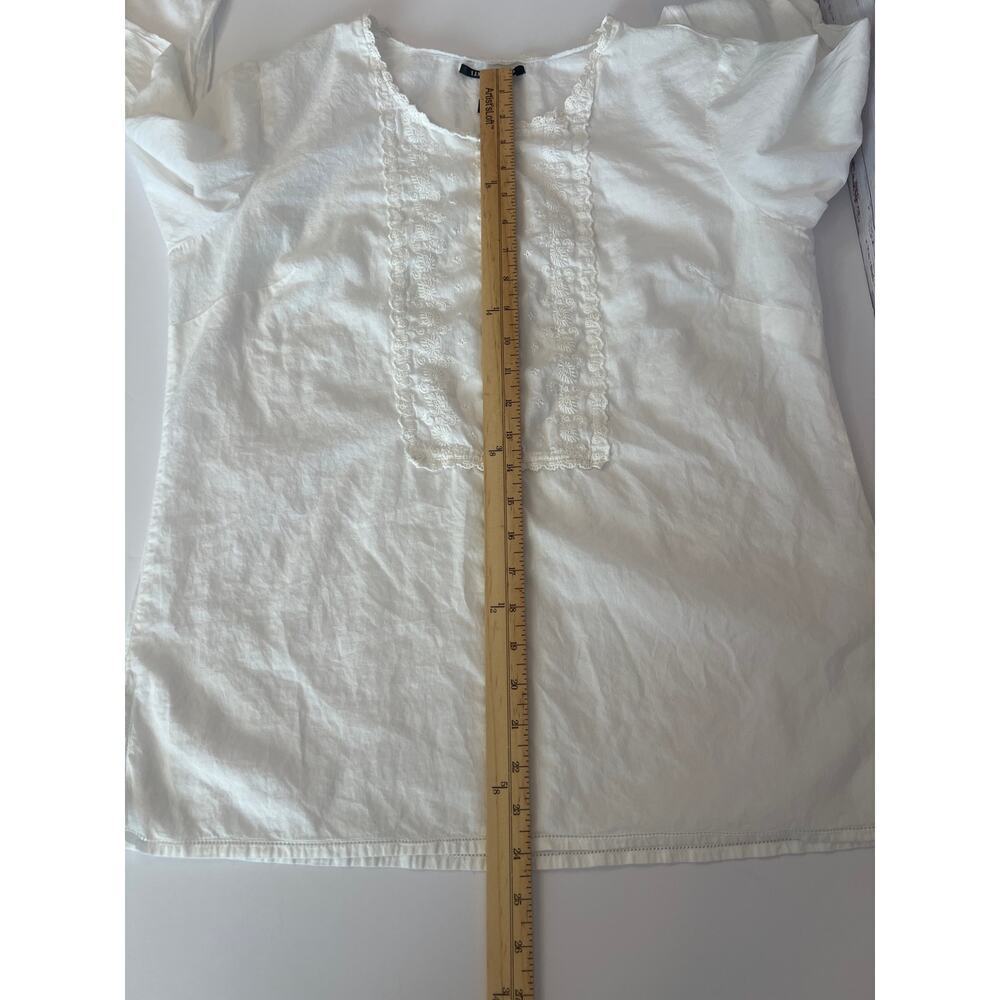 LUCKY BRAND WOMENS Y2K VINTAGE INSPIRED 100% COTTON ROMATIC TOP WHITE LRG - Picture 9 of 12